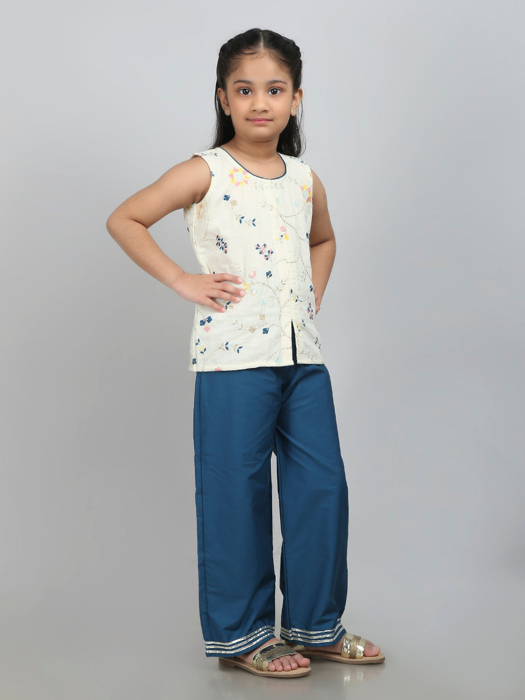 Teal Glow Kurti Set