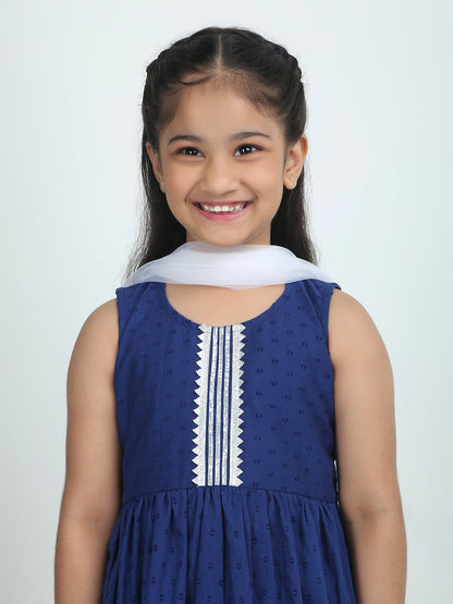 Midnight Bloom Kurti Set