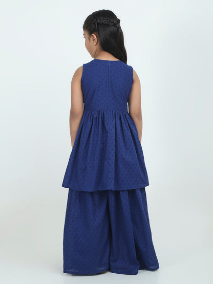Midnight Bloom Kurti Set