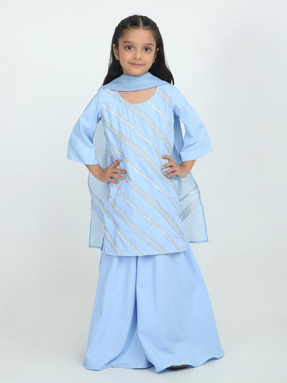 Sky Pearl Kurti Set