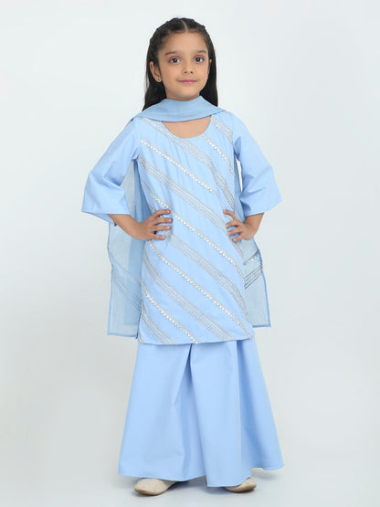 Sky Pearl Kurti Set