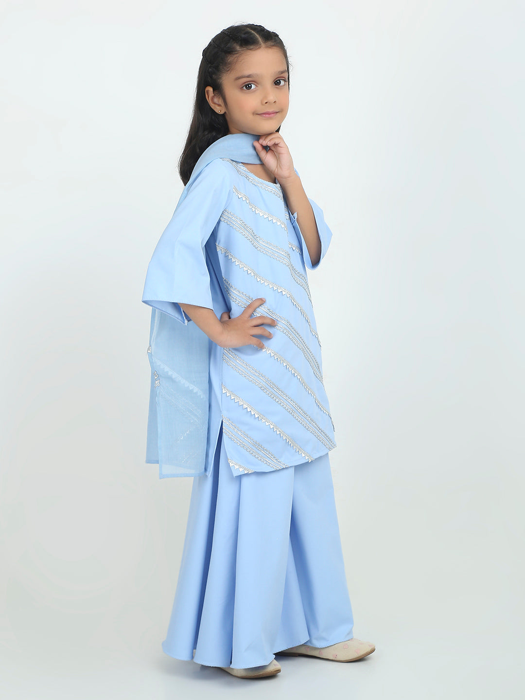 Sky Pearl Kurti Set
