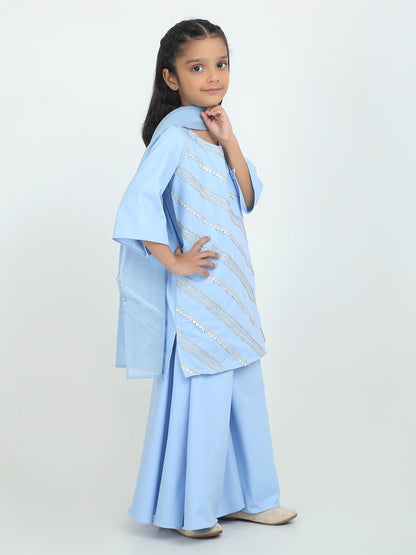 Sky Pearl Kurti Set