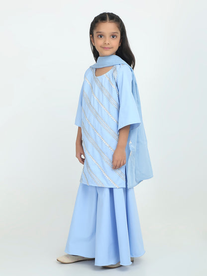 Sky Pearl Kurti Set
